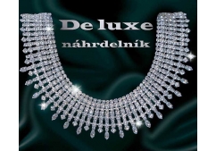 De luxe náhrdelník - strass stříbřený